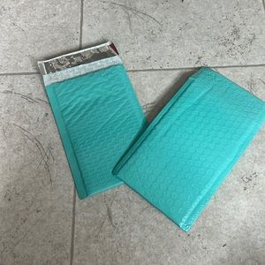 Blue bubble wrap packages